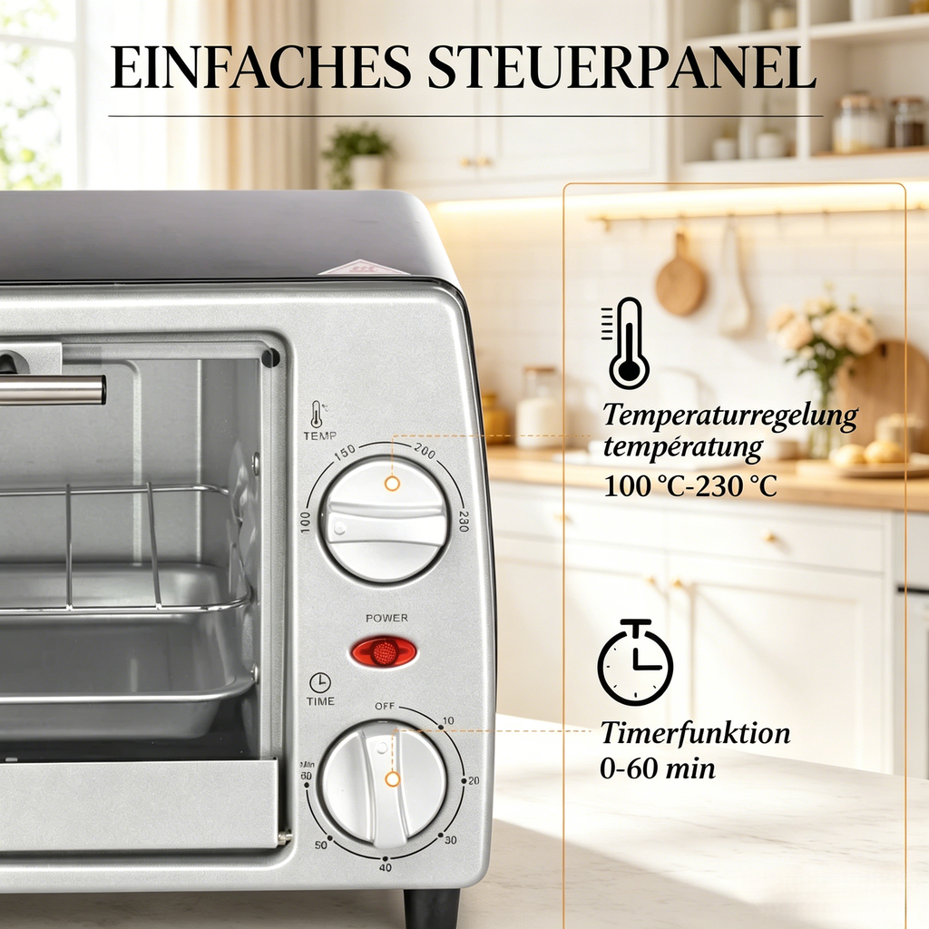Horno de mesa compacto, Mini horno, Horno de cocina práctico (solo con horno de mesa)