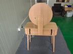 Ducha de pie con iluminación LED y espejo, 80 x 40 x 133 cm, con cajones extra grandes, ideal para pequeños espacios y dormitorios, color de madera de oca (Sin sillas)