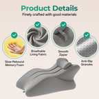 Kissen para parejas – Kissen de amor 27° Kissen íntimos & Kissen eróticos con punta Memory-Schaum 27 grados Kissen para sexo, lavable, Kissen para pareja, gris