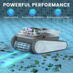 AIRROBO PC10, limpiador de piscina inteligente con robot - 120 minutos de autonomía, escala paredes, limpia suelos/paredes/linea de agua para piscinas enterradas y sobre la ground