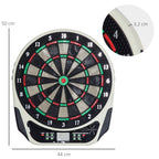 Tablero de dardos electrónico, tablero de dardos con pantalla LCD, 6 dardos, 24 puntas de dardo, 18 juegos, 159 opciones de tiros, para 8 jugadores