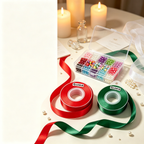 Gift Wrapping Decoration Kit - Satin Ribbons and Pearls for Wrapping