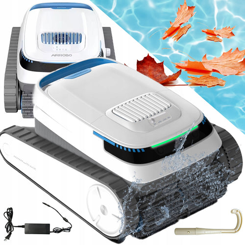 AIRROBO PC10, limpiador de piscina inteligente con robot - 120 minutos de autonomía, escala paredes, limpia suelos/paredes/linea de agua para piscinas enterradas y sobre la ground