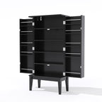 Gabinete de cocina de 120X59X30cm, gabinete, bufete, gabinete de almacenamiento de dos puertas con capacidad para colgar la puerta, gabinete de almacenamiento en estilo vintage, ideal para la cocina, comedor, salón y pasillo