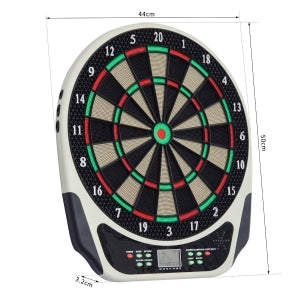 Tablero de dardos electrónico, tablero de dardos con pantalla LCD, 6 dardos, 24 puntas de dardo, 18 juegos, 159 opciones de tiros, para 8 jugadores