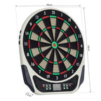 Tablero de dardos electrónico, tablero de dardos con pantalla LCD, 6 dardos, 24 puntas de dardo, 18 juegos, 159 opciones de tiros, para 8 jugadores