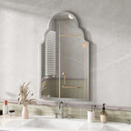 Espejo rectangular de 61x101CM, espejo rectangular plateado, espejo de pared con marco de metal, espejo de baño para la pared, para el baño, la sala de estar, la decoración de la pared del dormitorio