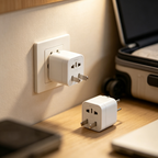 Set Hogar Práctico 4 en 1 - Mesa 3 Niveles + Linterna LED + Adaptador Universal + Incienso Coco
