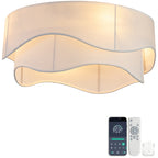 Ventilador de techo de 19 pulgadas moderno, alas de ABS, doble control a través de la app y el mando a distancia, seis velocidades reversibles de ajuste del ventilador, ideal para dormitorios y guarderías