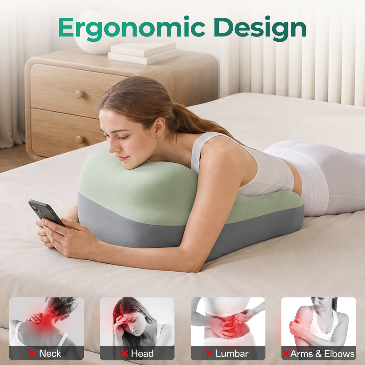 Sexkissen para Parejas – Liebeskissen, Intimkissen & Erotik Keilkissen Memory - Schaum, Sex Kissen para Posiciones Intimas & Sexstellungen, Liebeskissen para Sex, Paar Kissen, grüngrau