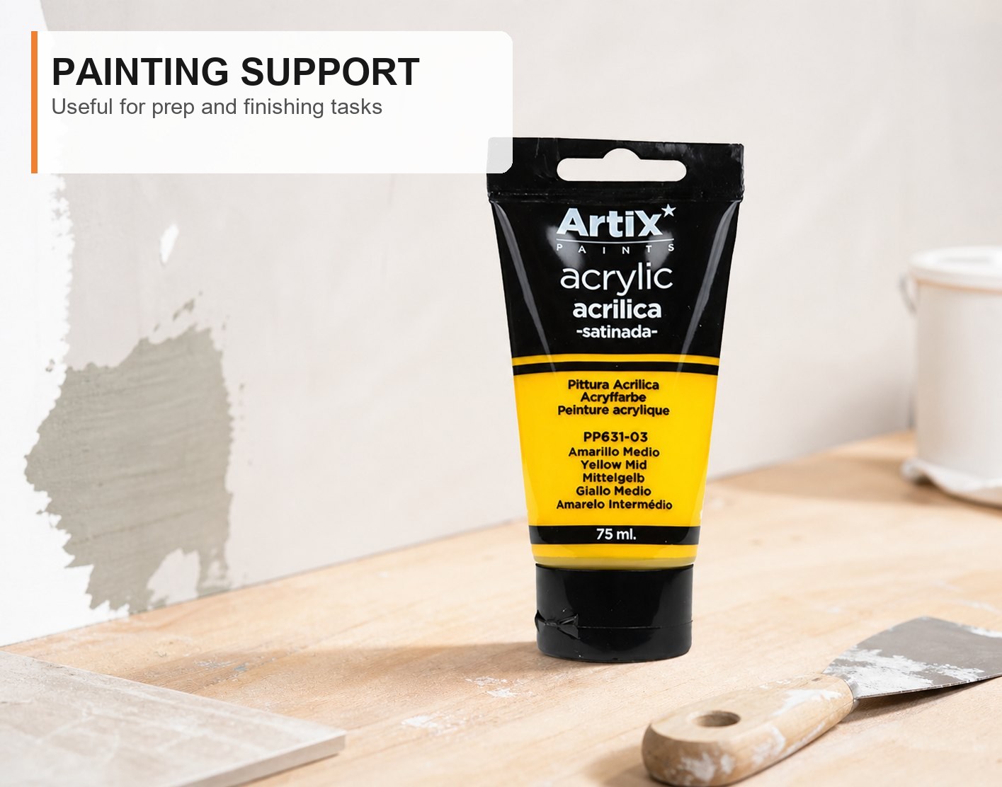 Pintura Acrílica Amarillo Medio 75 ml