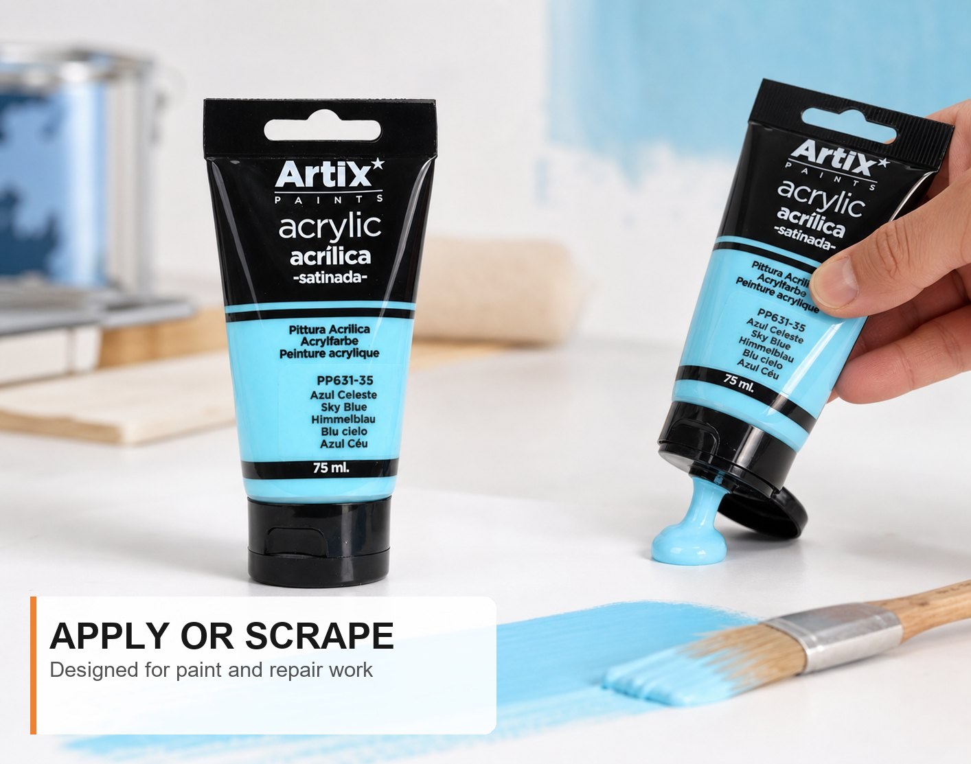 Pintura acrílica azul cielo 75 ml