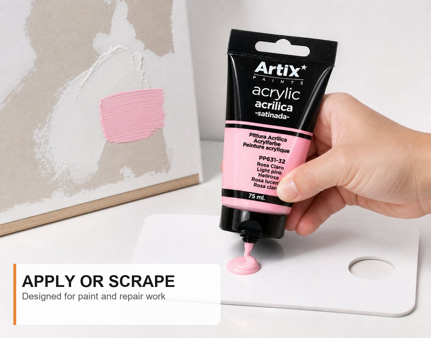 Pintura Acrílica Rosa Claro 75 ml