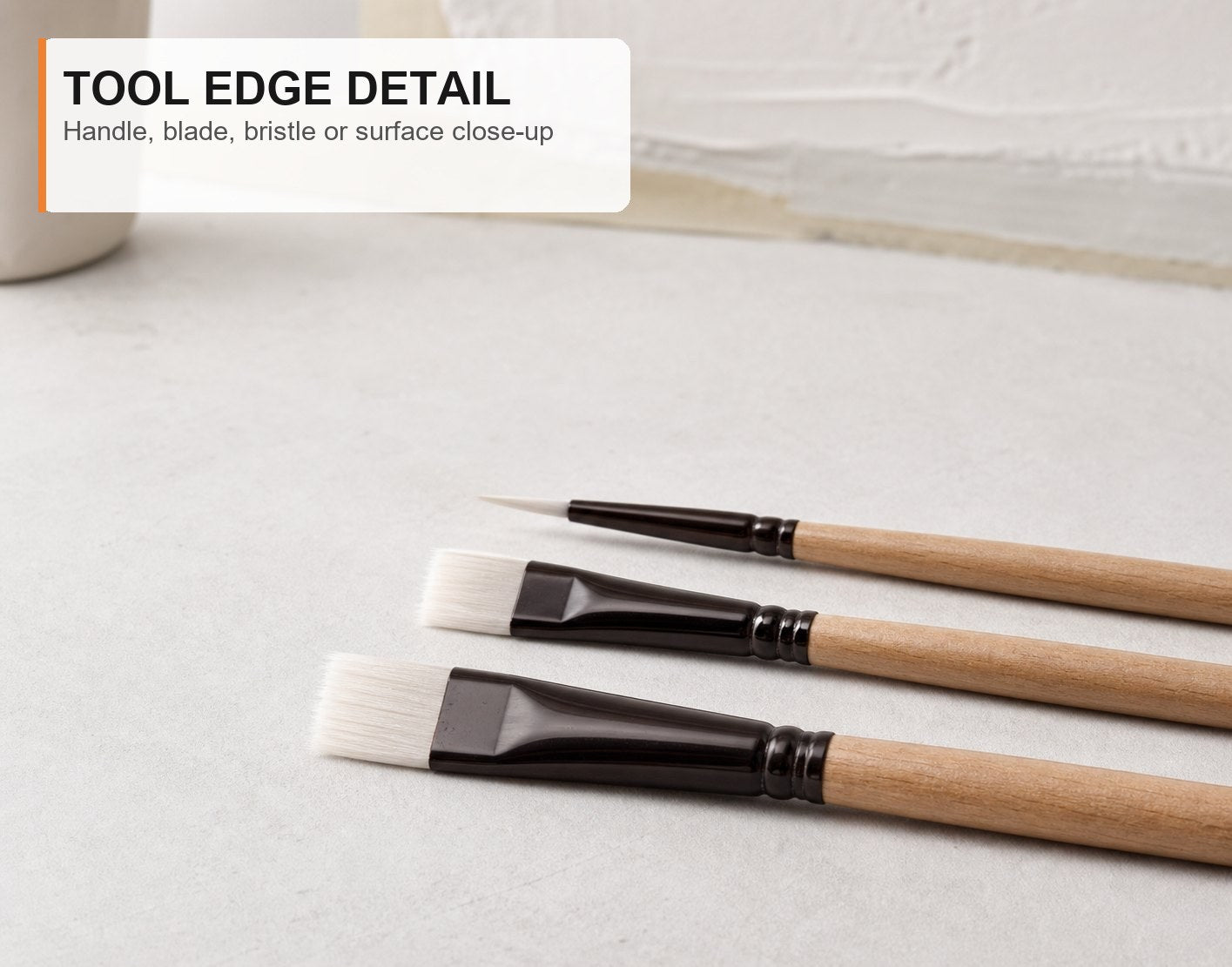 Pincel plano/redondo profesional 3 unidades