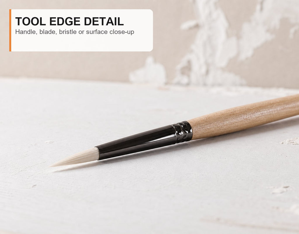 Pincel profesional plano/redondo, 3 unidades.