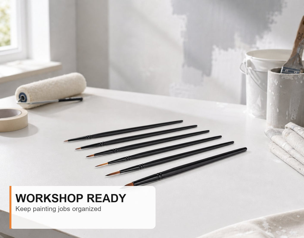 Short Professional Synthetic Brush 6 Units
