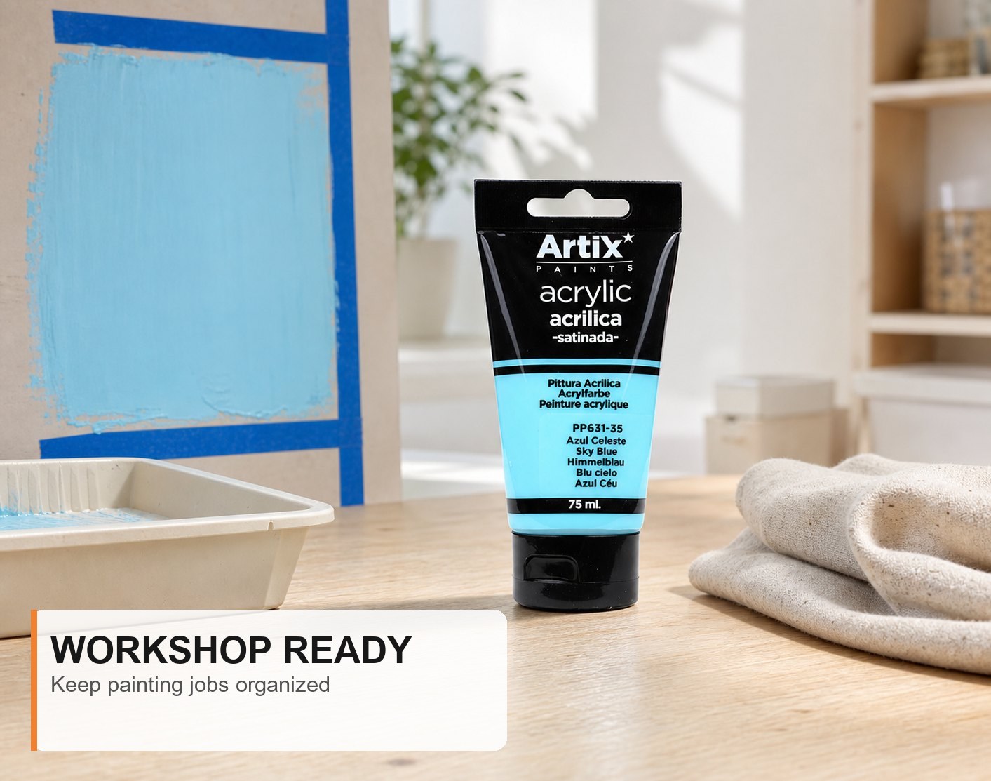 Pintura acrílica azul cielo 75 ml