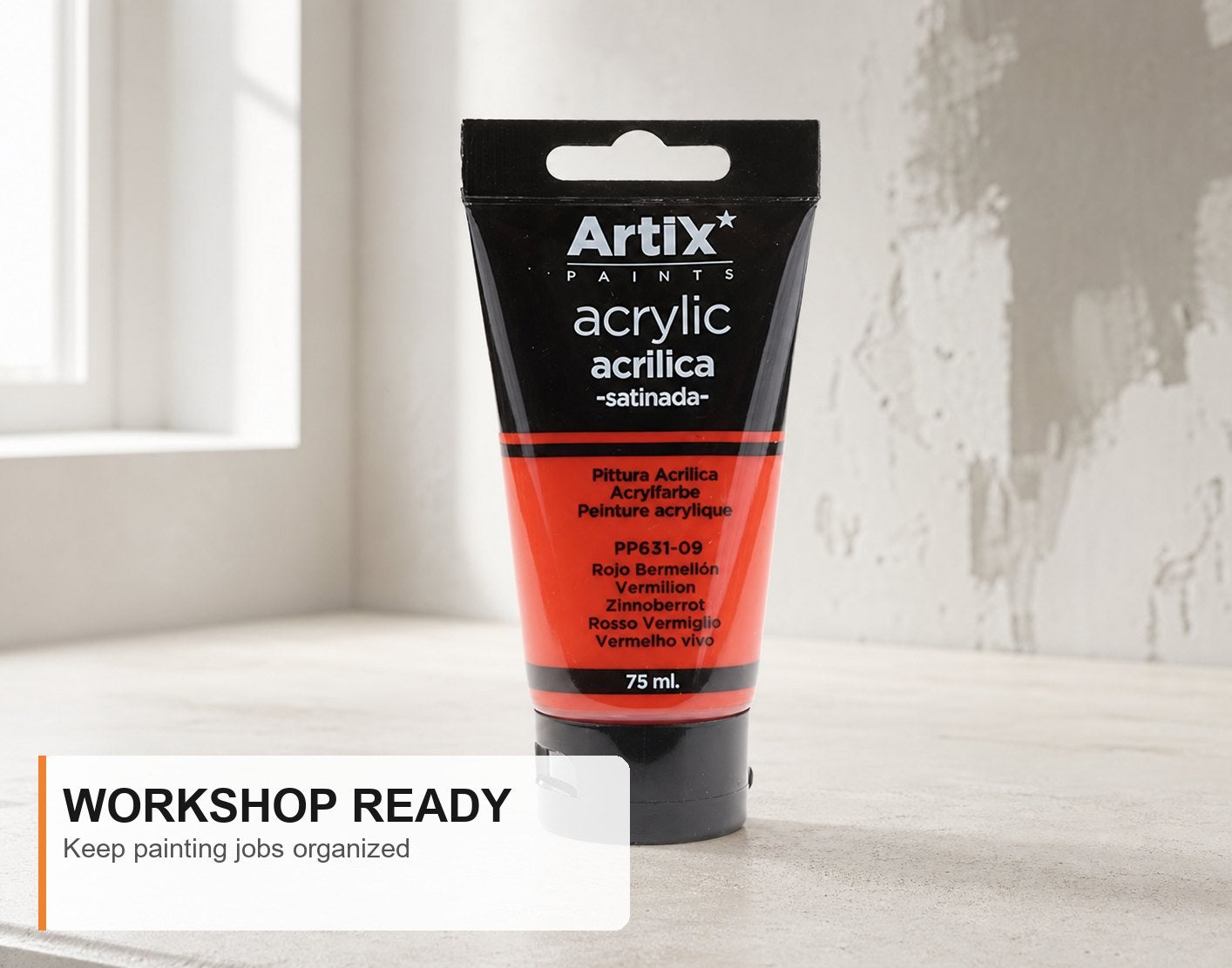 Pintura Acrílica Rojo Bermellón 75 Ml