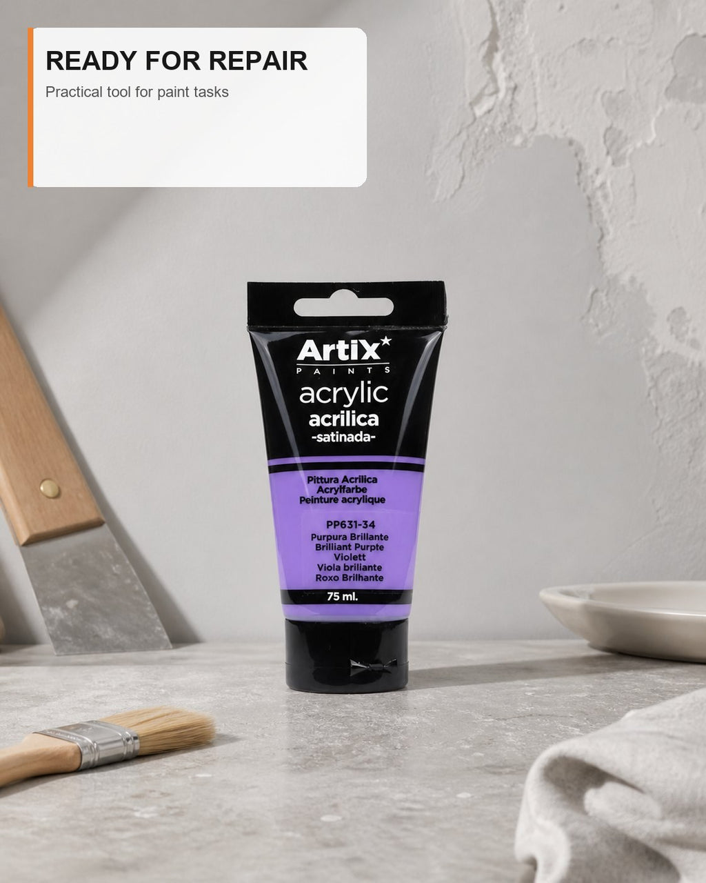 Pintura Acrílica Púrpura Brillante 75 Ml