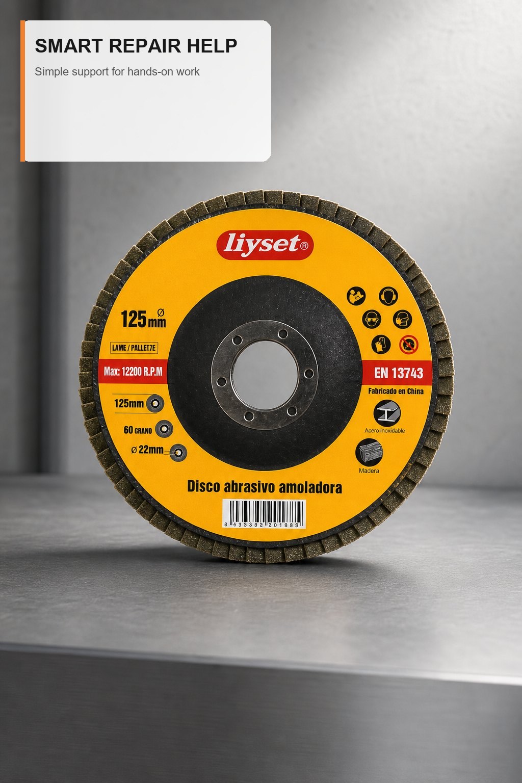 Disco Abrasivo Amoladora 1pcs/125x22mm/p60