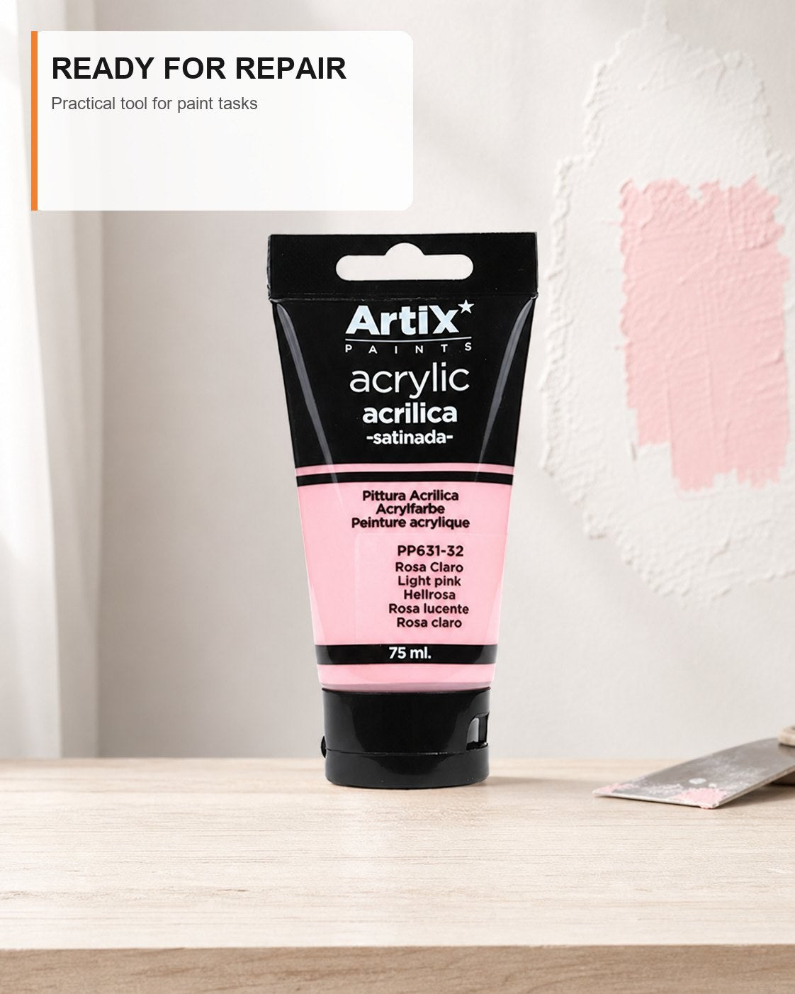 Pintura Acrílica Rosa Claro 75 ml