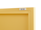 Gabineté de almacenamiento de acero amarillo con estantes ajustables, resistente al agua y fácil de limpiar, que mantiene su salón, dormitorio o entrada ordenado y organizado