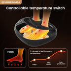 Masajeador de pies con temperatura corporal inteligente, con múltiples ajustes de fuerza y múltiples ajustes de temperatura, adecuado para la mayoría de los tamaños de pies, adaptador EU, el regalo ideal para los mayores, se puede usar en