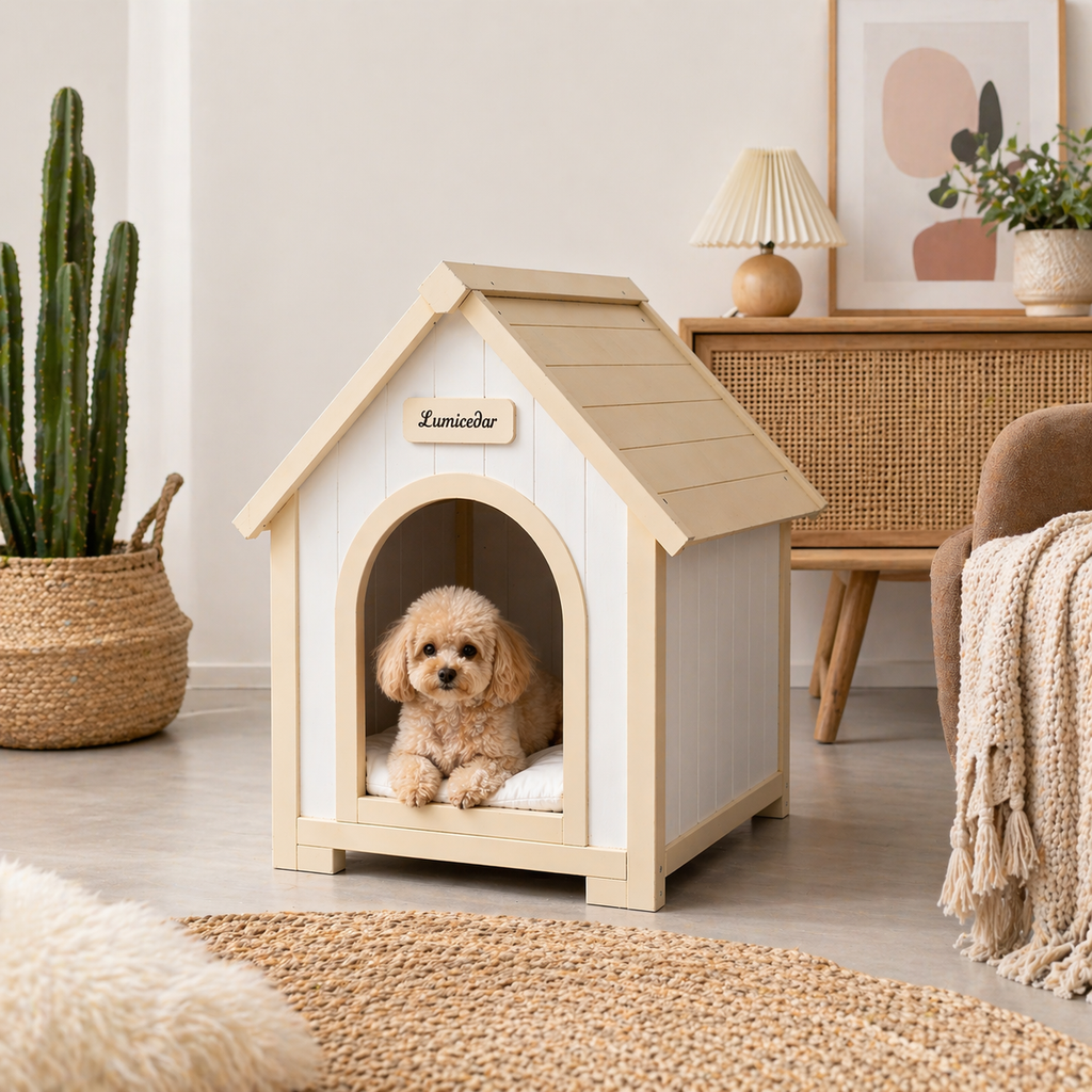 Casa para mascotas de madera para el interior – Casa para gatos de madera FSC® Solid Wood Furniture for Small Pets, Scandinavian Pet Shelter Katzenhaus & Hundehütte aus Holz – Skandinavische Tiermöbel aus FSC® Massivholz für kleine Hausti