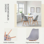 Silla elegante con forma ergonomica, Silla funcional, Silla de oficina, Silla de estar, Silla de recepción (solo con 4 sillas)