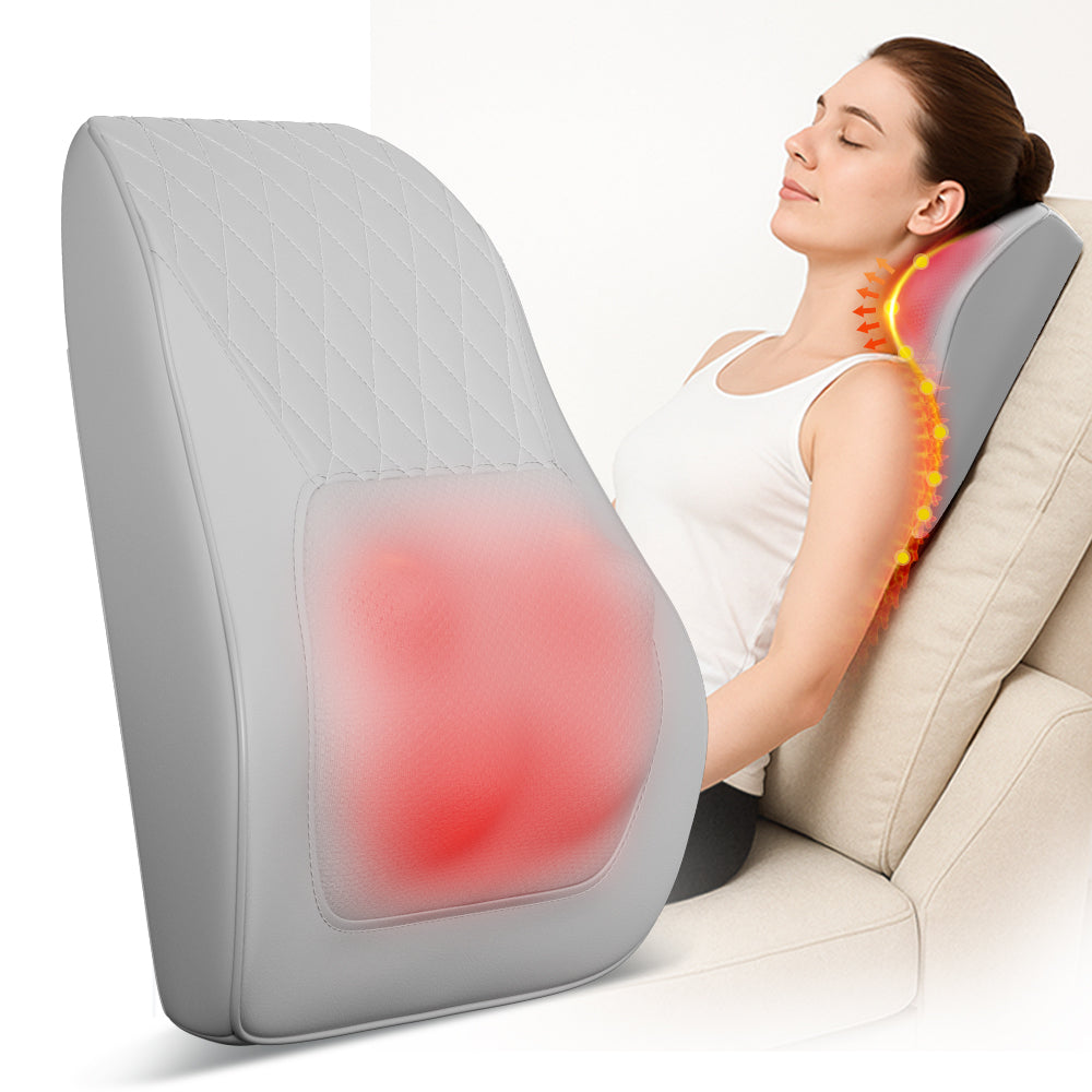 Cabezal de masaje shiatsu 3D con función de calor, masajeador portátil de 12V para el cuello y hombros, masajeador eléctrico para el dorso para uso en el hogar, oficina y automóvil, 12W de potencia