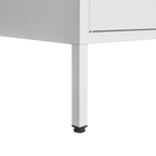 Gabinet de almacenamiento metálico de dos puertas blanco con estantes ajustables, ideal para almacenar ropa en el dormitorio, salón, oficina y gimnasio