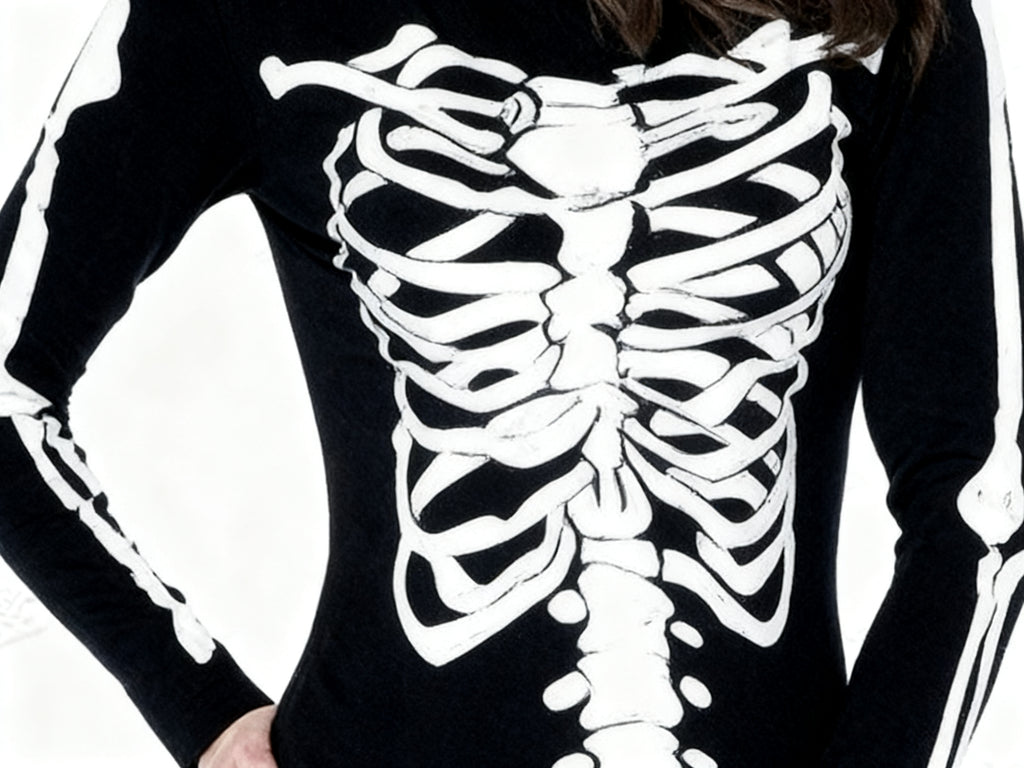 Vestido Disfraz Halloween Esqueleto