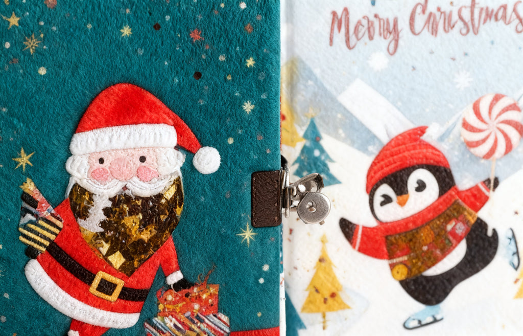 Cuaderno Secreto con Candado Navideño