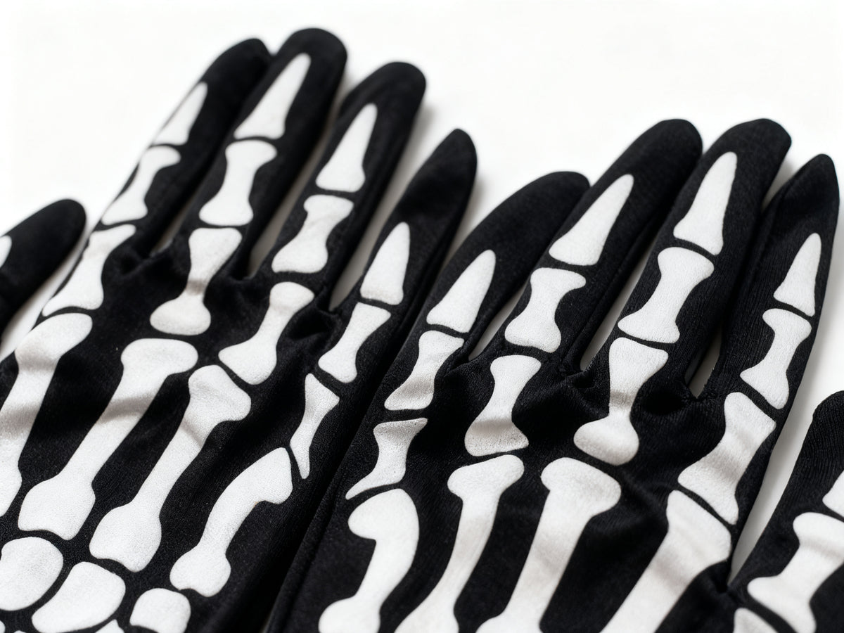 Guantes con Huesos para Halloween
