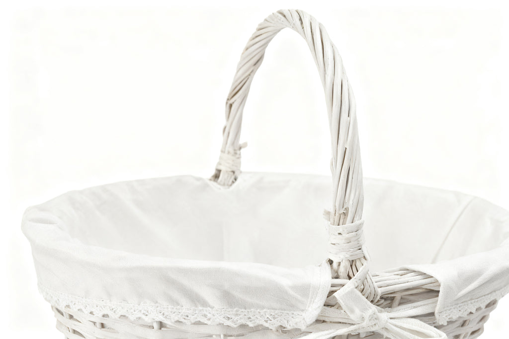 Cesta Mimbre Oval con Asa 38x30x17 cm