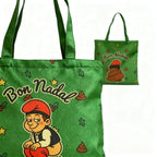 BOLSA DE TELA TOTE CAGANER NAVIDEÑA
