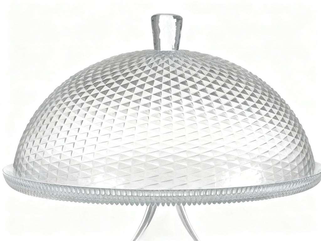 URBAN LIVING DIAMOND Plat à Gâteaux Sur Pied Cloche 30cm