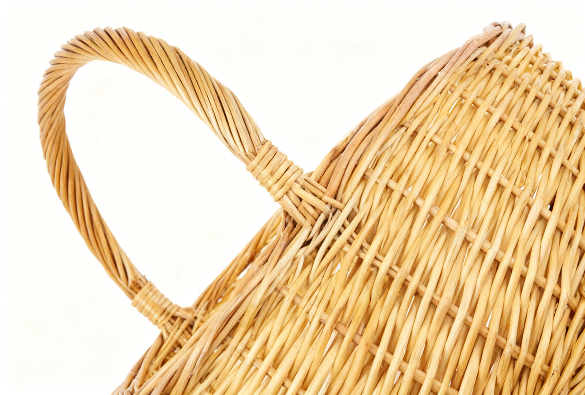 Cesta Mimbre Ovalada Miel 34x28x18/36 cm