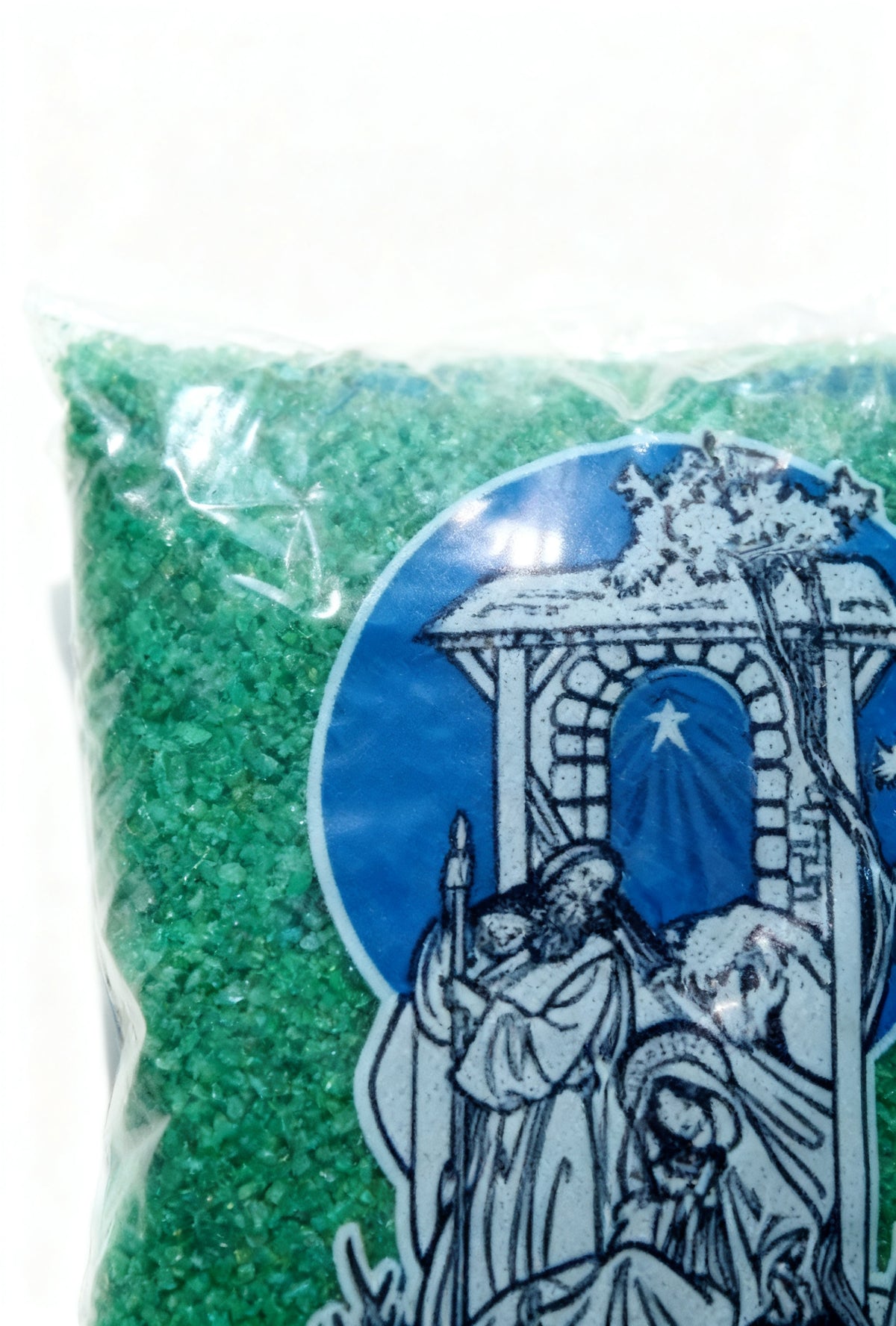 Bolsa de Serrín Verde para Decoración Navideña