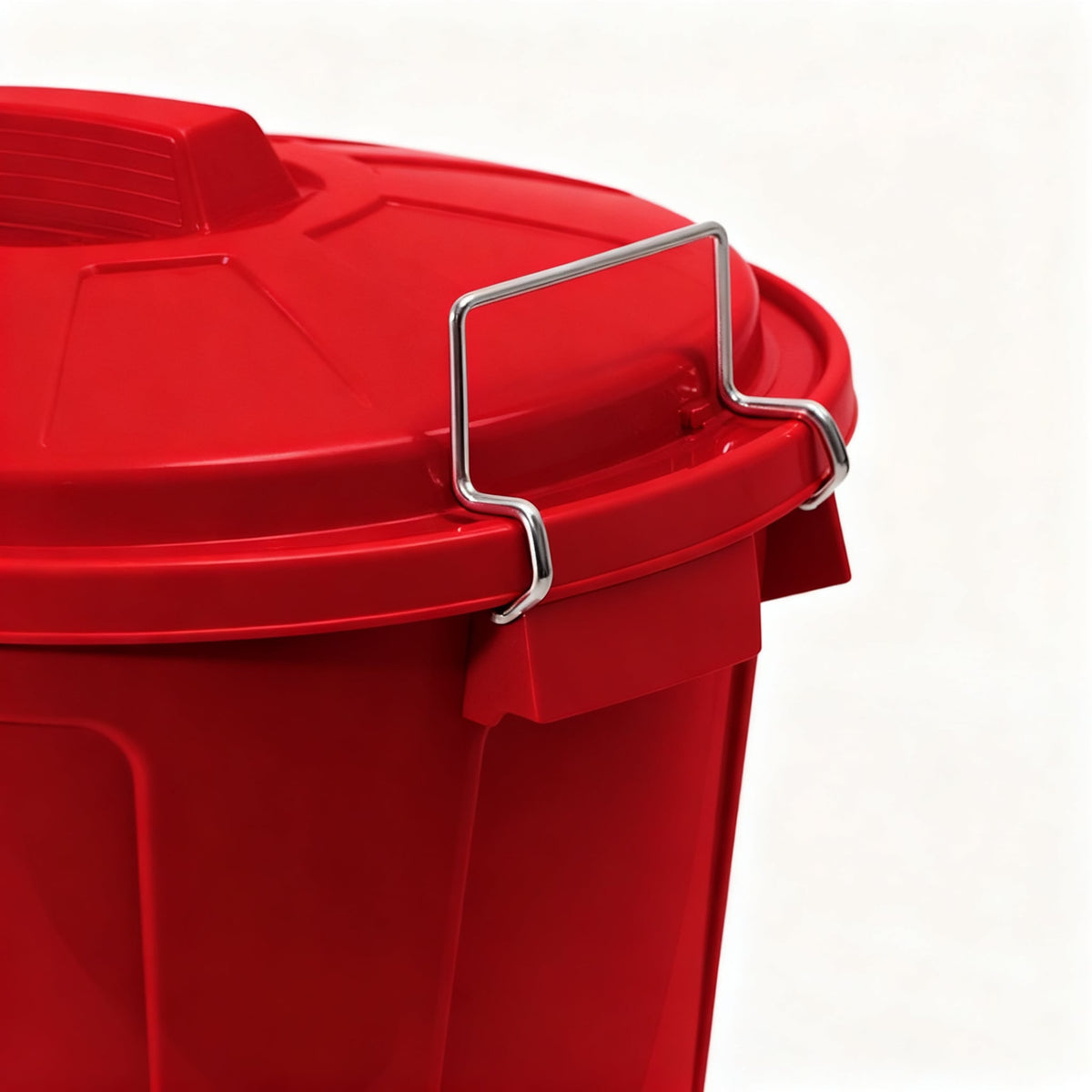 Cubo Basura Redondo Nº2 21L Asas Metal Rojo
