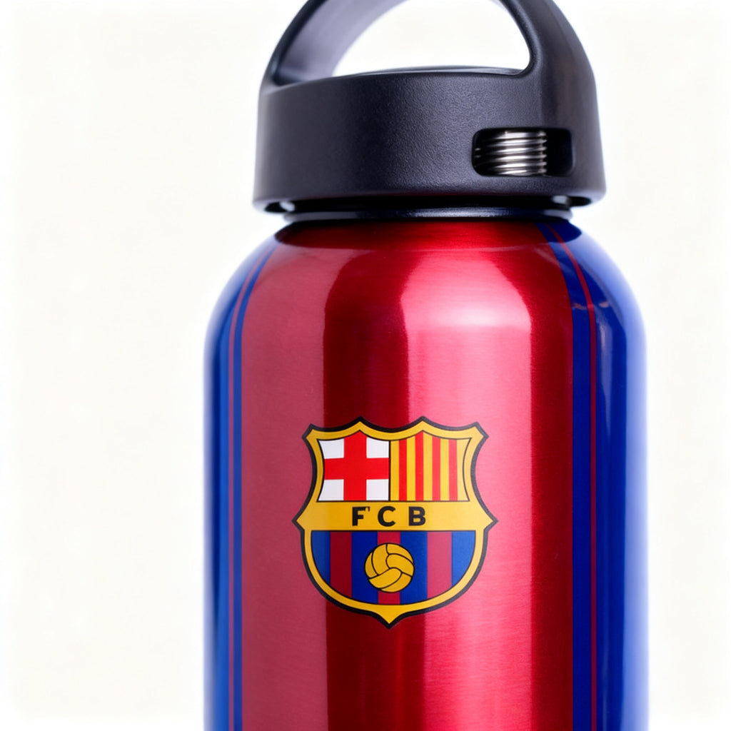 FCB Botella Metálica 600ml Tapón Rosca