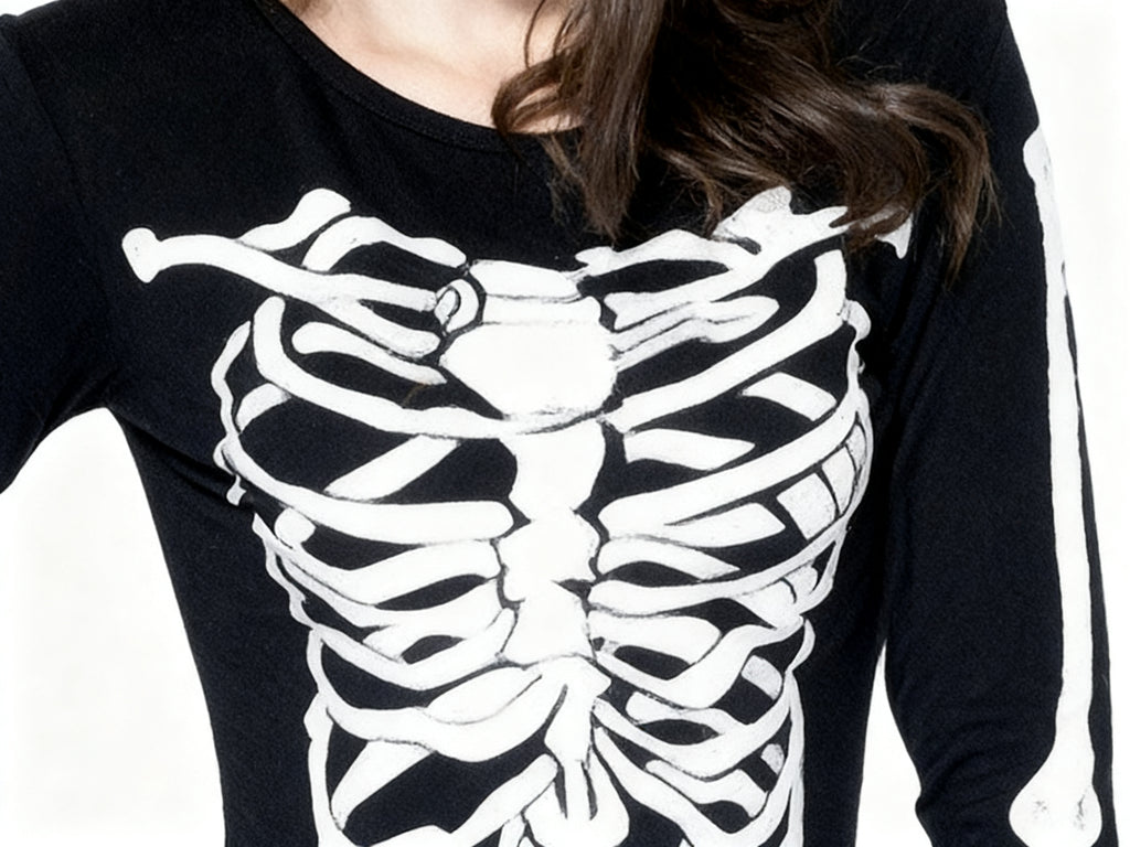 Vestido de Esqueleto Fantasma para Mujer