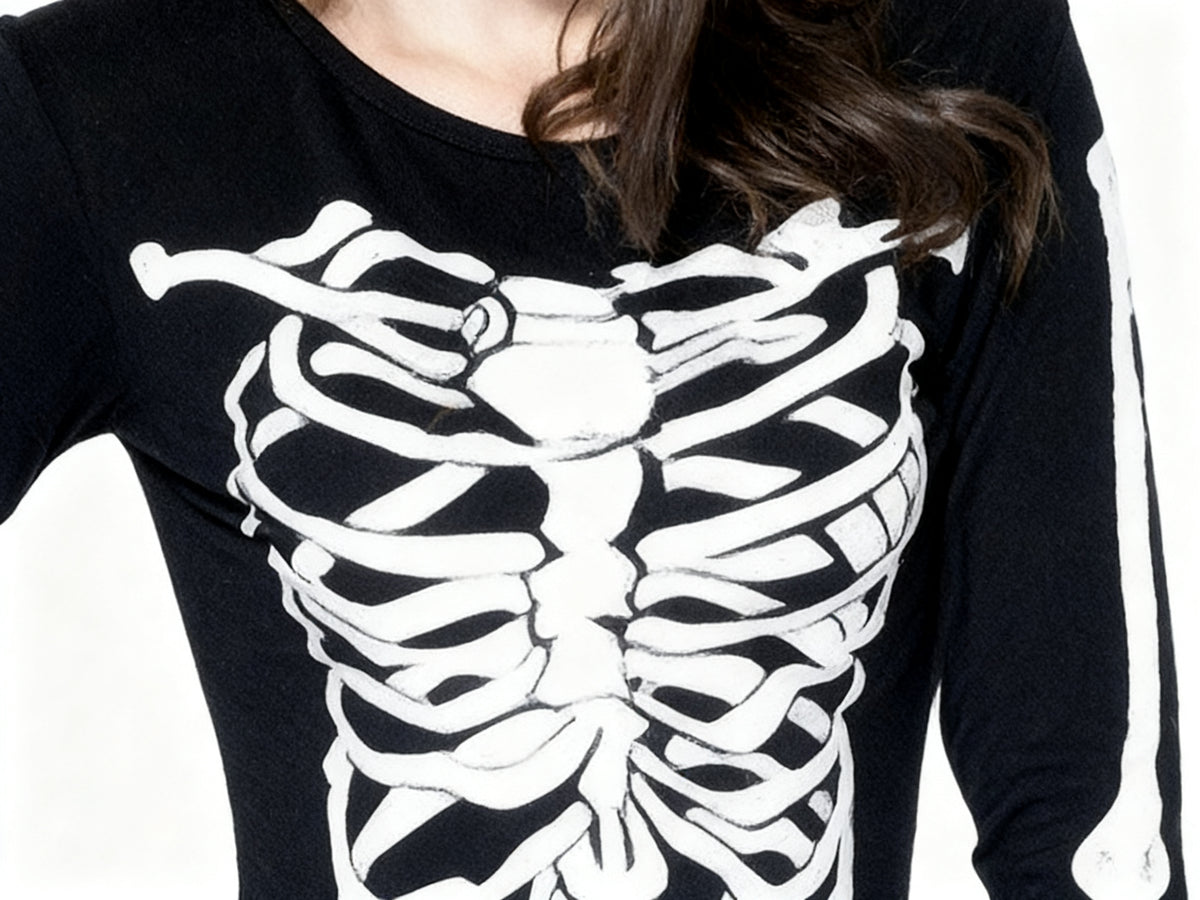 Vestido de Esqueleto Fantasma para Mujer