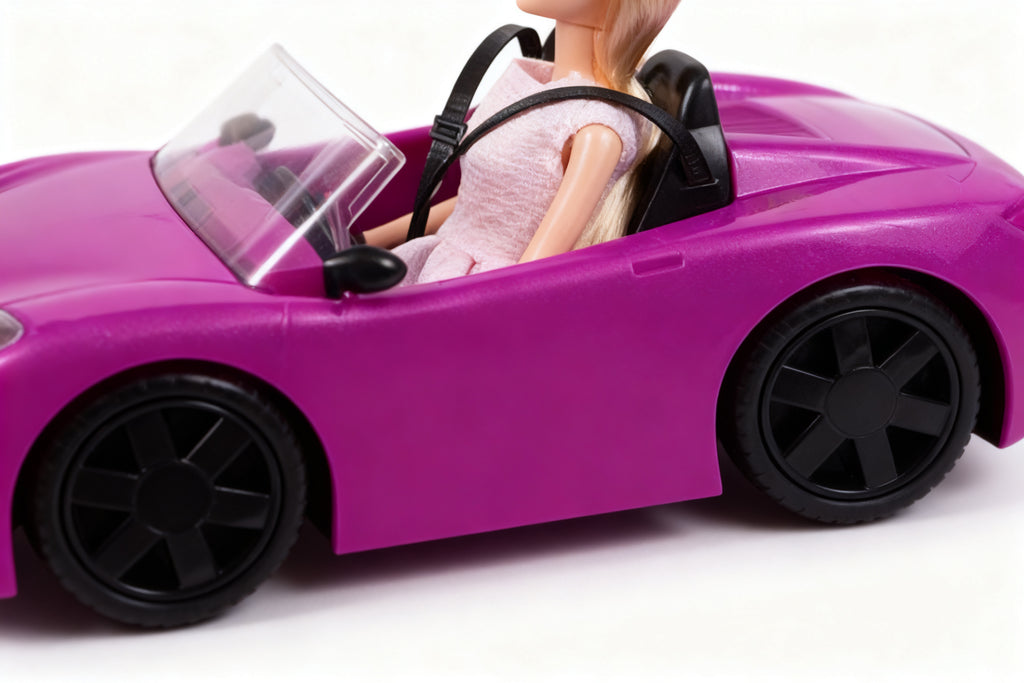 Coche Rosa Deportivo para Muñeca