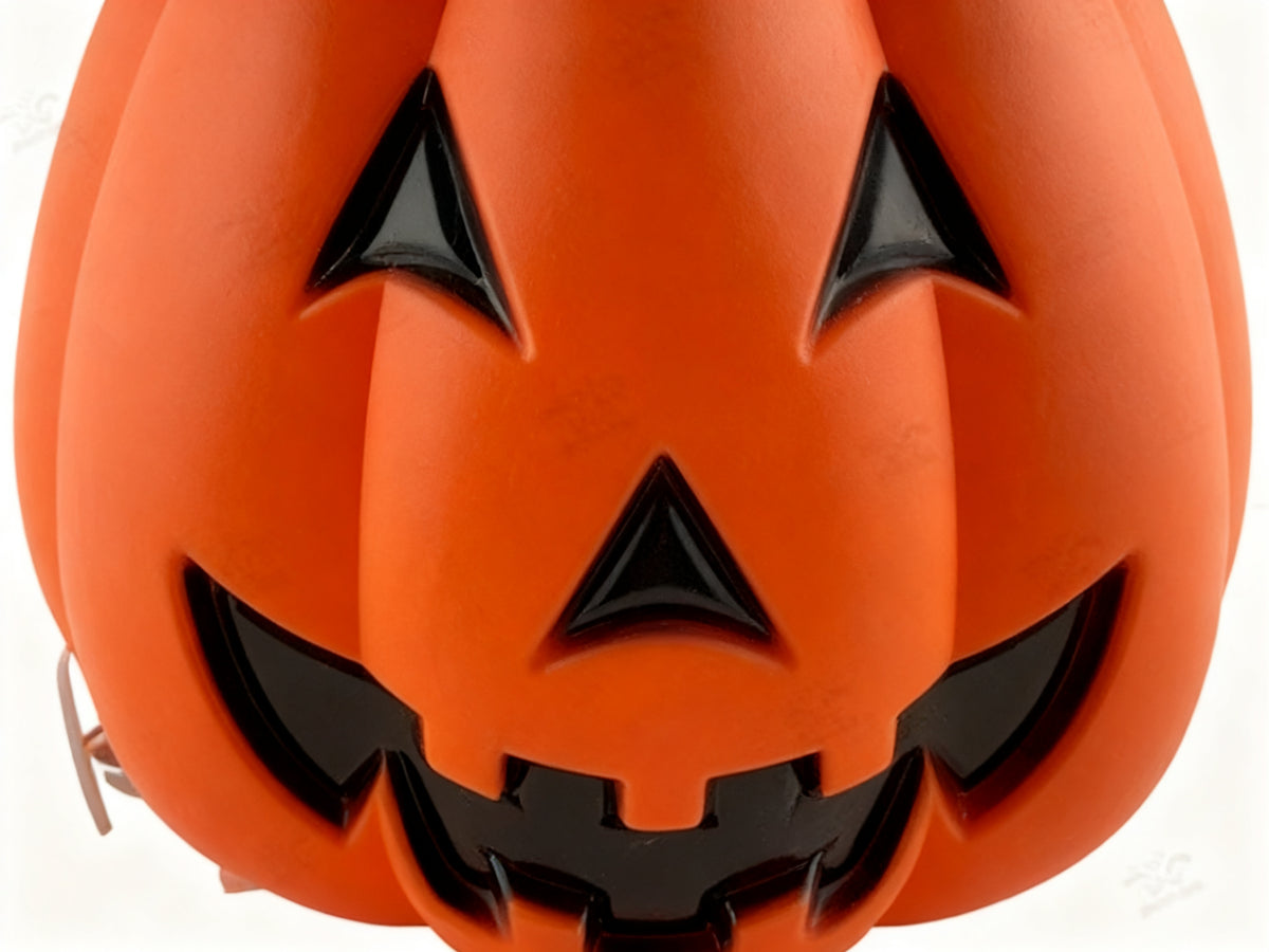 LAMPARA CALABAZA NARANJA CON SONRISA