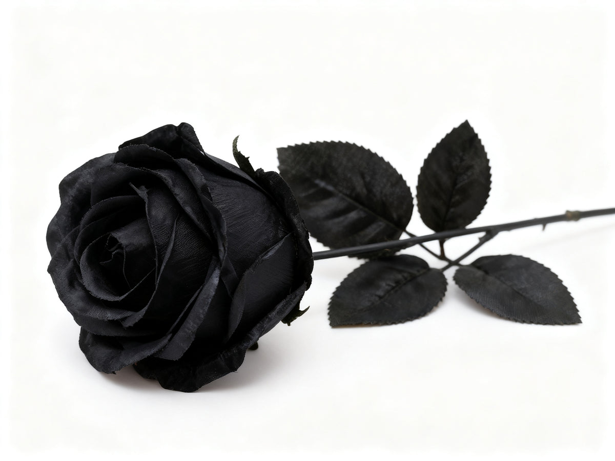 ROSA NEGRA ARTIFICIAL DE HALLOWEEN (1 UD.)