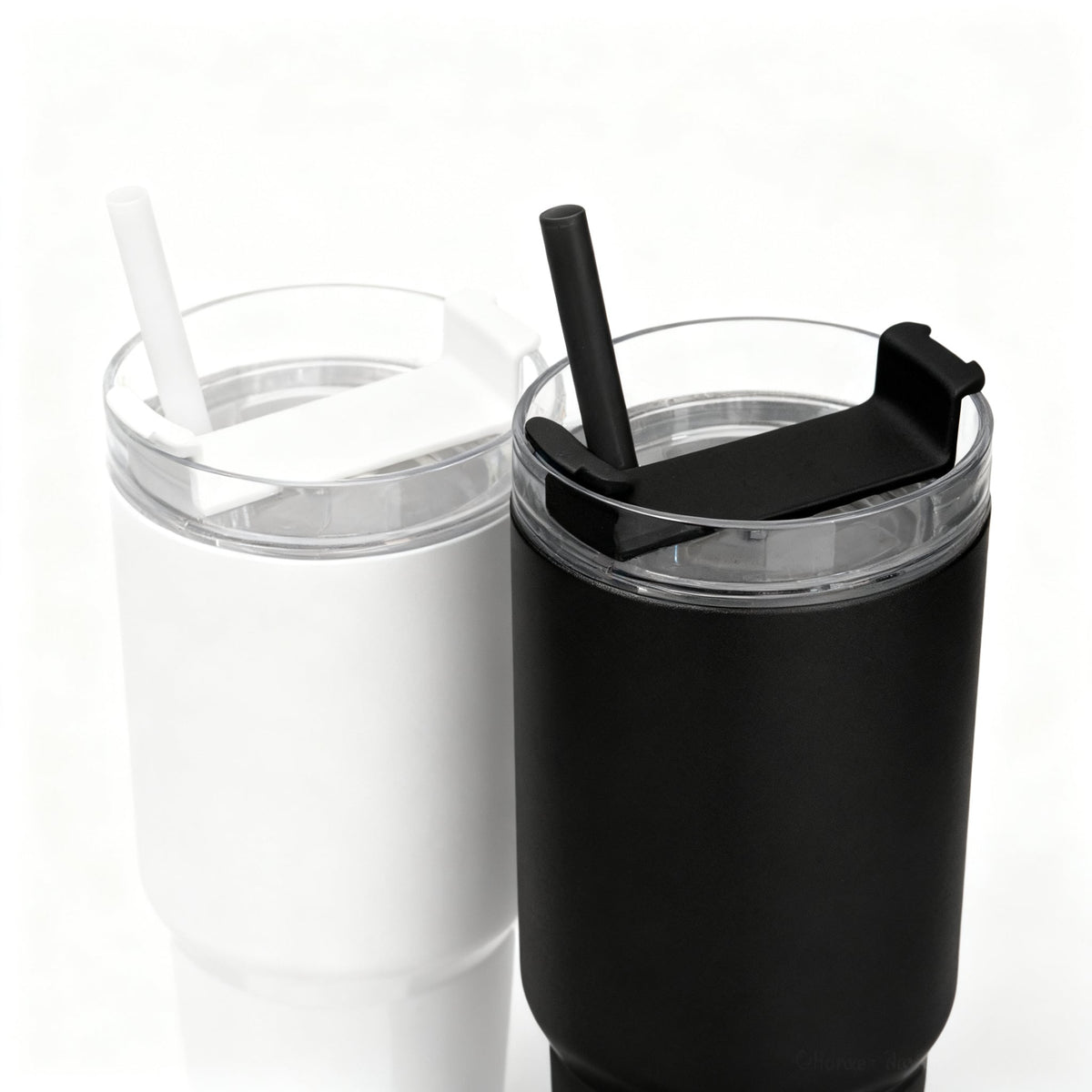 Vaso Pajita 750ml Blanco y Negro