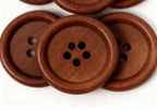 Botones de madera 2.5cm 4 agujeros