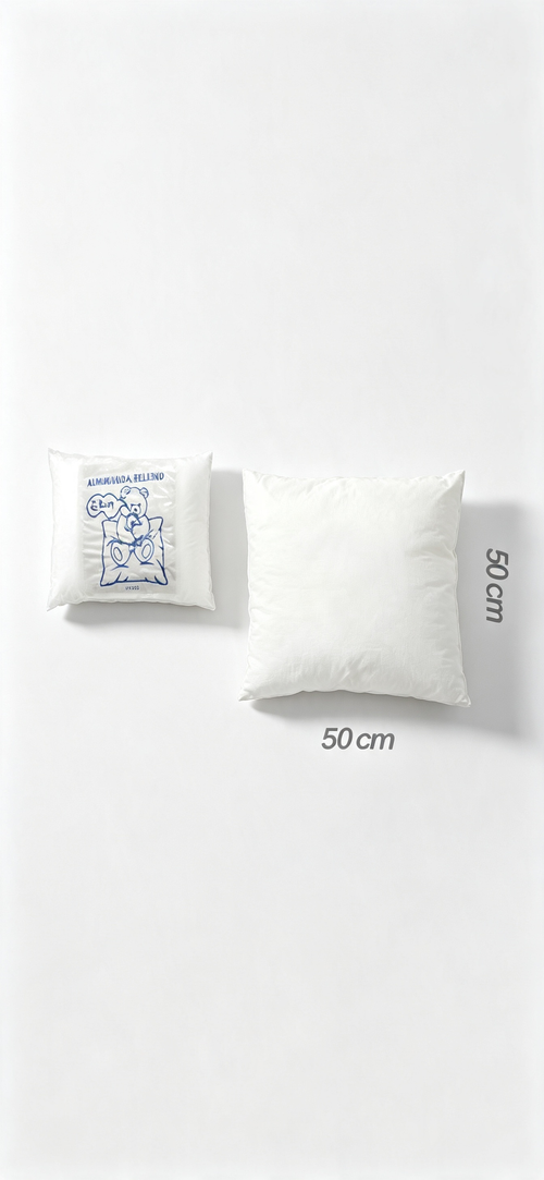 Almohada de Fibra Blanca | Suave y Transpirable para Cama y Sofá