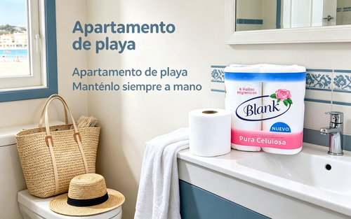 Blank Toilet Paper 4 Rolls – Pure Cellulose, Extra Soft and Strong